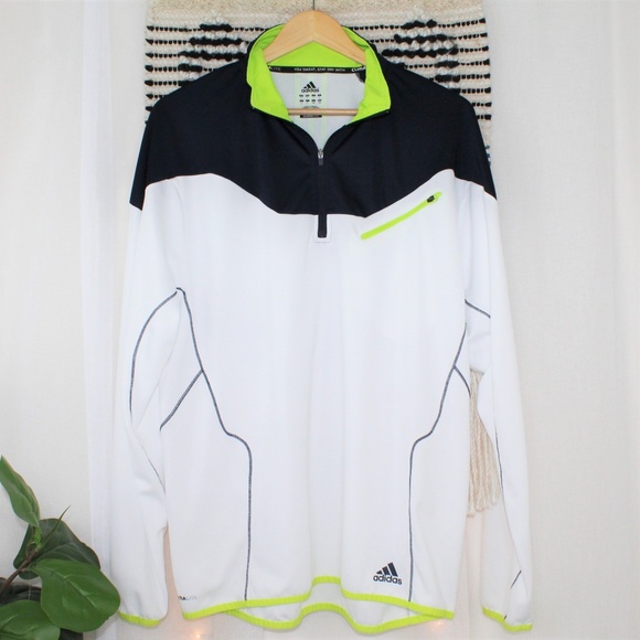 adidas Other - Adidas Climalite Men’s White Navy Pullover 017